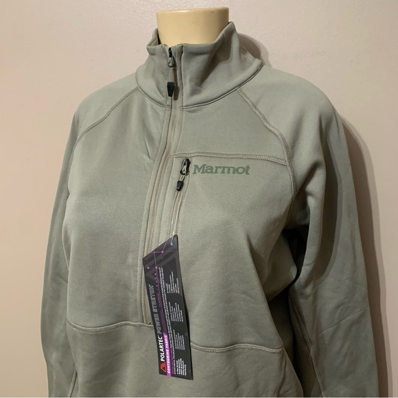 Marmot NWT $130 Olden Polartec Half Zip Long Sleeve Top Women’s Sz XL Vetiver - Picture 2 of 10